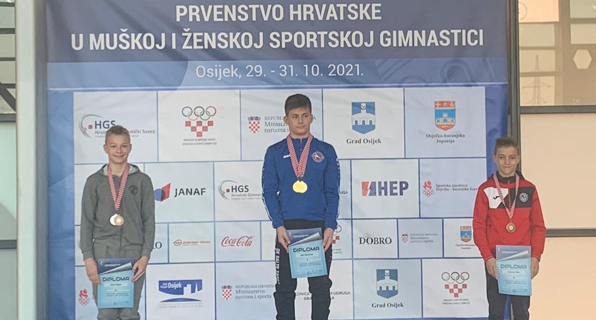 PRVENSTVO HRVATSKE U GIMNASTICI Tri zlata Nike Nevešćanina,jedno Franka Šušića