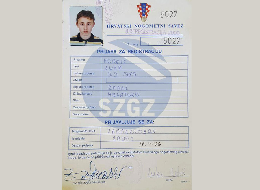 PRVI POTPIS – Prije 29 ljeta Luka Modrić pristupio Zadarkomercu