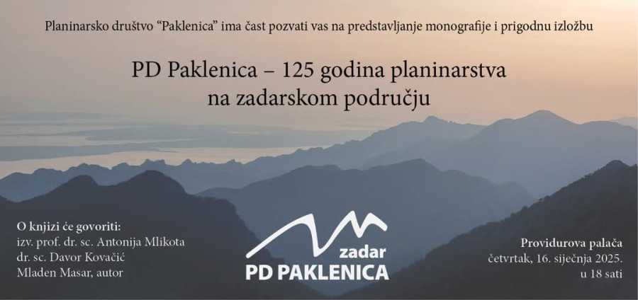 PD PAKLENICA – Monografija i izložba o povijesti planinarstva