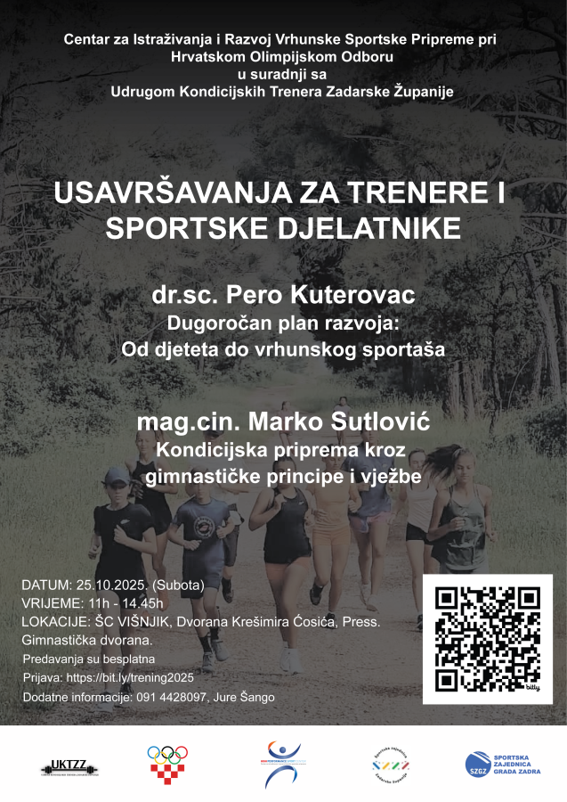 Stručno usavršavanje za trenere i sportske djelatnike uz Peru Kuterovca i Marka Sutlovića