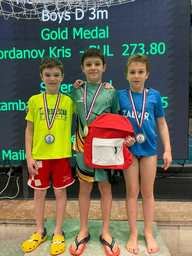 KSV Zadar osvojio tri medalje na Uskršnjem mitingu u skokovima u vodu