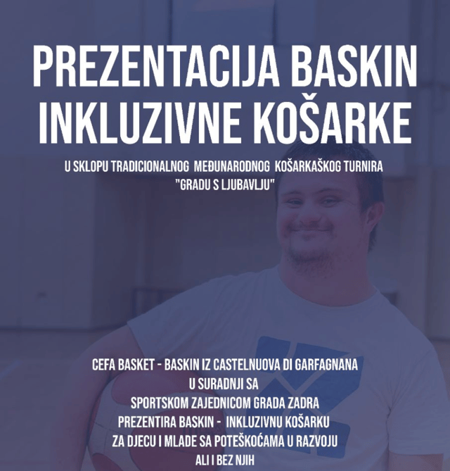 Prezentacija Baskin inkluzivne košarke u Zadru