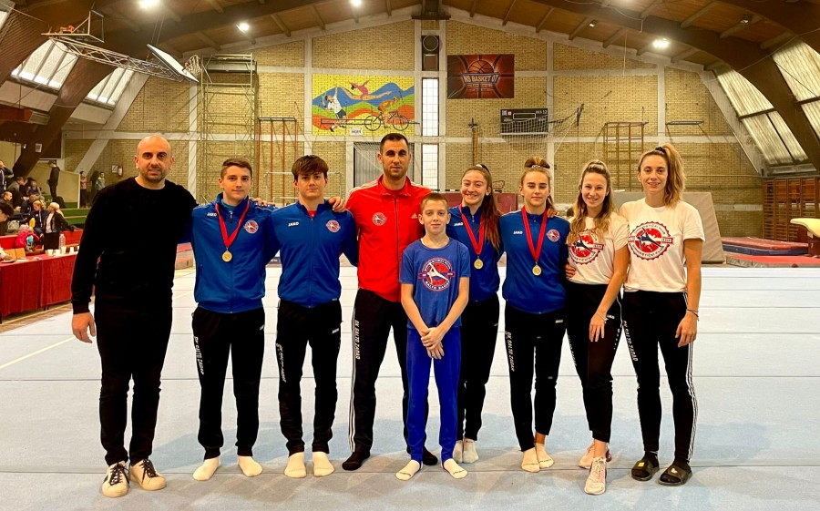 GIMNASTIČKI KLUB SALTO Tri zlata (Pavić, Kapular, Gašparović) i bronca (Šušić) na jakom međunarodnom turniru u Novom Sadu