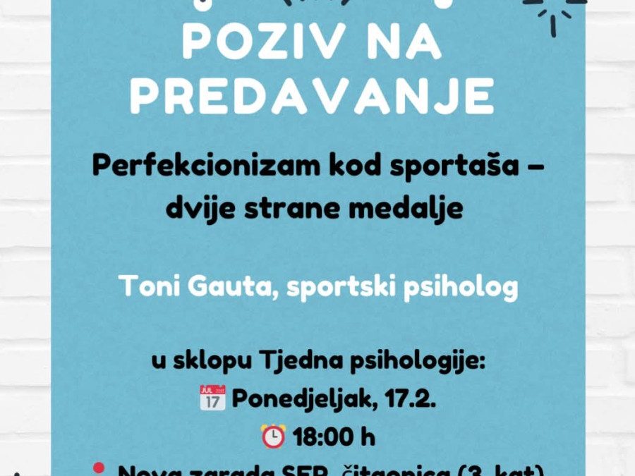 TJEDAN PSIHOLOGIJE – Predavanje Tonija Gaute